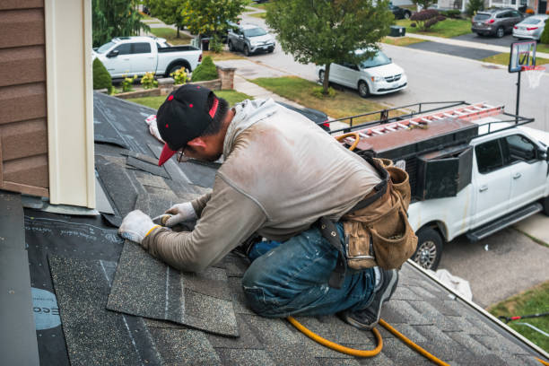 Professional Storm Damage Roof Repair technician working in Porter, IN